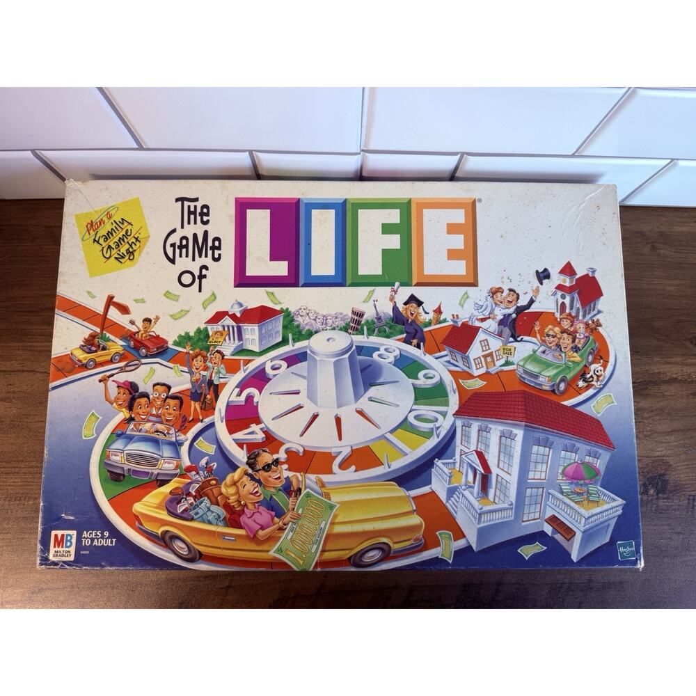100% COMPLETE The Game of Life Board Game - 2000 Hasbro Edition